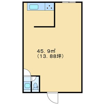 間取図 若水町１丁目の貸店舗・事務所１階/２階建