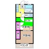 メゾネート鹿島 2Kの間取り