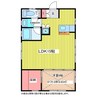 カーサ谷藤 1LDKの間取り