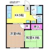 マウンテンハイツ 2Kの間取り