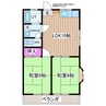 エントピアコーポ 2LDKの間取り