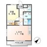 サンパレス 1LDKの間取り