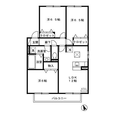 間取り図 カプチーノ　Ｆ