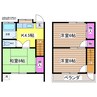 石井コーポＡ棟 3Kの間取り