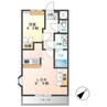 ローズハート 1LDKの間取り