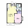 エルディム岡田 1LDKの間取り