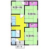 中央荘 3DKの間取り