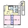 アーバンハイツⅡ 2DKの間取り
