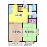 アルディアヌーボ 2Kの間取り