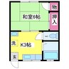 南部コーポ 1Kの間取り