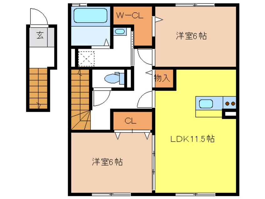 間取図 サウス・クレストＢ