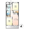 スカイヴァレィＡ 2LDKの間取り