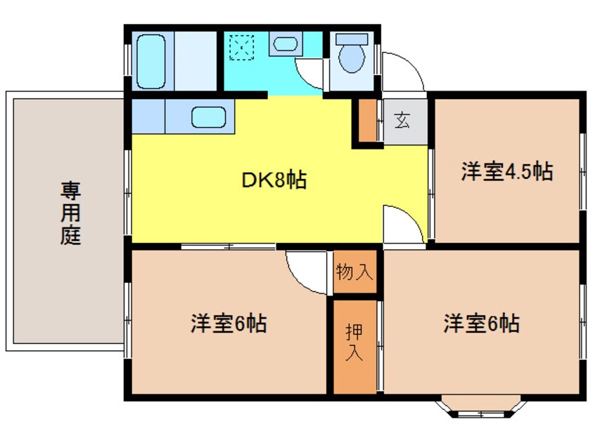 間取図 オーシャンコーポカシマＣ