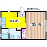 Ｍ’ｓフラット 1DKの間取り