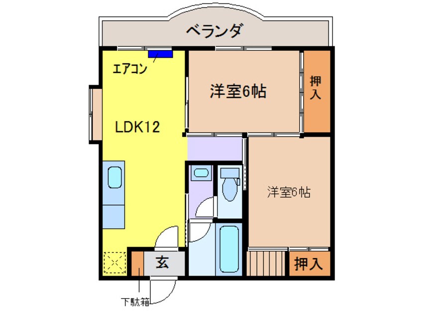 間取図 ブランローゼ８８