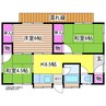 中田荘 3Kの間取り