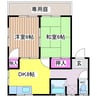 メゾンルピナＡ・Ｂ・Ｃ 2DKの間取り