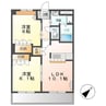 スカイヴァレイ 2LDKの間取り