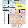 ベラシス 1Kの間取り