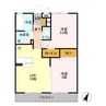 レジデンス‣ＦＵＪＩ 2LDKの間取り
