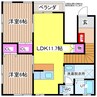 アイビス堀割 2LDKの間取り