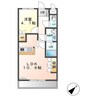 Ｄｉｅｕ　ｈａｂｉｔａｔｉｏｎ（ディユー ハビタスィヨン） 1LDKの間取り