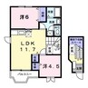 サンヴェール 2LDKの間取り