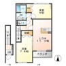シャトー  ボンヌール 2LDKの間取り