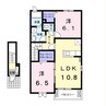 アムール下津 2LDKの間取り