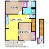 メゾン・ド・ルミエール 2LDKの間取り