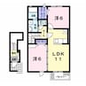 ポラリスⅢ 2LDKの間取り