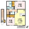 ル・ボア 2LDKの間取り