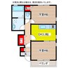 WING息栖 2DKの間取り