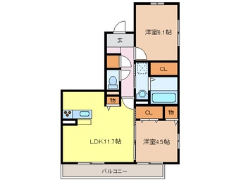 間取図 ラ　ルーチェ