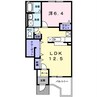 オーキッド･Ｋ 1LDKの間取り