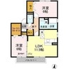 パークヒル 2LDKの間取り