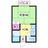 アークヒルズフクモトＮＯ．１ 1Kの間取り