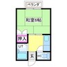 アークヒルズフクモトＮＯ．１ 1Kの間取り