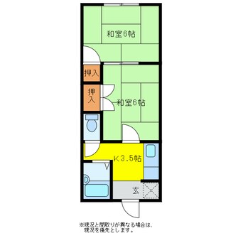 間取図 アークヒルズフクモトＮｏ．３