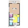 アークヒルズフクモトＮｏ．３ 1Kの間取り