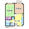 アークヒルズフクモトＮｏ．５ 2DKの間取り