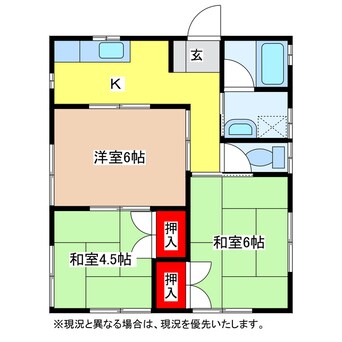 間取図 第一木野本荘（A～D）