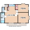 ハイツ深澤Ａ 2LDKの間取り