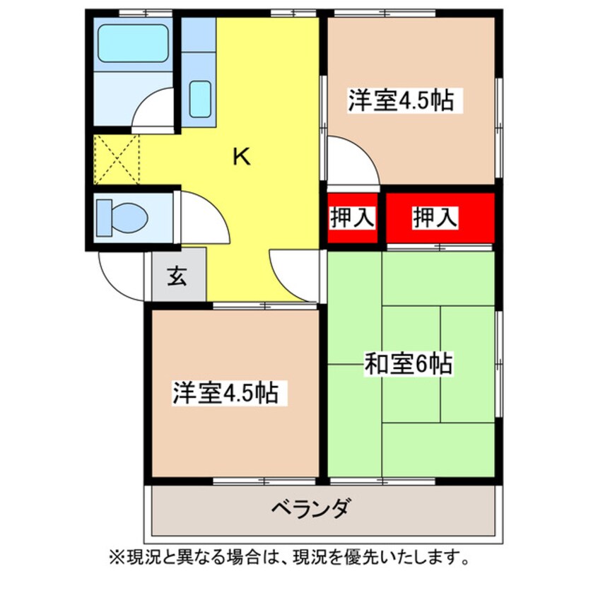 間取図 アサトコーポ