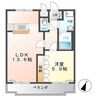 クレストール 1LDKの間取り