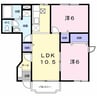 ヴィラ サンライズ ドリームⅡ 2LDKの間取り