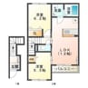 メゾンポルテ 2LDKの間取り