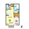 シュロス下津 1LDKの間取り