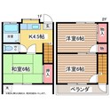 石井コーポＢ棟の間取図