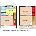 石井コーポＢ棟の間取図